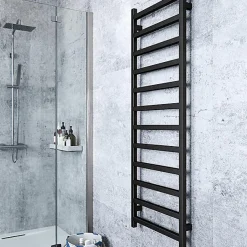 Matisere Sèche-serviette eau chaude noir de 600mm de haut et 500mm de large - 217 Watt - SIM600/500SXN* Sèche-Serviettes Eau Chaude