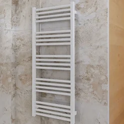 Matisere Sèche-serviette eau chaude blanc de 1140mm de haut et 480mm de large - 471 Watt - FIO1140/480SXB* Sèche-Serviettes Eau Chaude