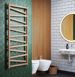 Matisere Sèche-serviette eau chaude cuivre lumineux de 1710mm de haut et 400mm de large - 531 Watt - VIP1710/400ZXBCO
