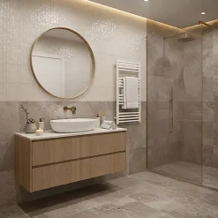 Matisere Sèche-serviette eau chaude blanc de 900mm de haut et 500mm de large - 388 Watt - FIO900/500SXB* Sèche-Serviettes Eau Chaude