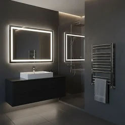 Matisere Sèche-serviette eau chaude chromé de 760mm de haut / 500mm de large - 246 Watt - BON760/500SXCRO