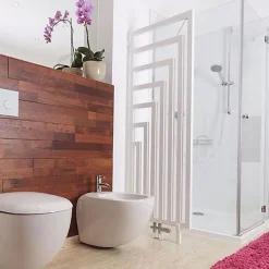Matisere Sèche-serviette eau chaude blanc de 1140mm de haut et 360mm de large - 421 Watt - ANG1140/360DWYLB