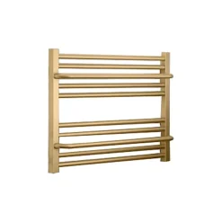 Matisere Sèche-serviette eau chaude doré de 300mm de haut et 1400mm de large - 405 Watt - LIM300/1400SXBRA* Sèche-Serviettes Eau Chaude
