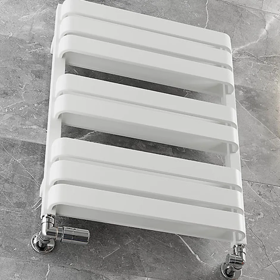 Matisere Sèche-serviette eau chaude blanc de 785mm de haut et 500mm de large - 551 Watt - WAR785/500TBSXB* Sèche-Serviettes Eau Chaude