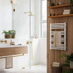 Matisere Sèche-serviette eau chaude blanc de 540mm de haut et 300mm de large - 180 Watt - ALE540/300ZXB