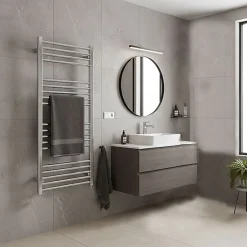 Matisere Sèche-serviette eau chaude chromé de 900mm de haut / 500mm de large - 272 Watt - FIO900/500SXCRO* Sèche-Serviettes Eau Chaude