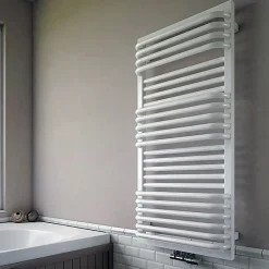Matisere Sèche-serviette eau chaude blanc de 1040mm de haut et 450mm de large - 556 Watt - POC1040/450ZXB
