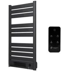 Sannover  Sèche-Serviette Electrique mural avec Soufflerie Omiros Sannover 2000 W Noir* Sèche-Serviettes Électrique