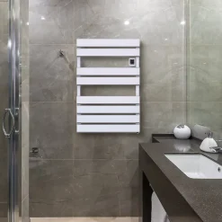 Sannover  Sèche-Serviette Electrique Mural Omiros Plat Sannover 500 W Blanc* Sèche-Serviettes Électrique