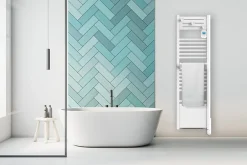 Noirot Sèche-serviette électrique à inertie fluide Actibain compact 300W + soufflerie 1000W* Sèche-Serviettes Soufflant