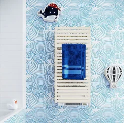 Matisere Sèche-serviette électrique blanc de 1320mm de haut et 600mm de large - 800 Watt - CIT1320/600E8BBLO