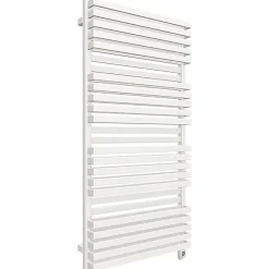 Matisere Sèche-serviette électrique blanc de 1185mm de haut et 600mm de large - 1200 Watt - QUA1185/600BSOAE8B
