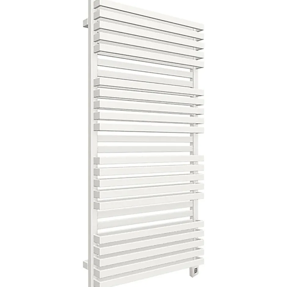 Matisere Sèche-serviette électrique blanc de 1185mm de haut et 600mm de large - 1200 Watt - QUA1185/600BSOAE8B
