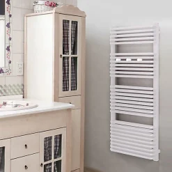 Matisere Sèche-serviette électrique blanc de 820mm de haut et 640mm de large - 800 Watt - TYT820/640E8BBLO