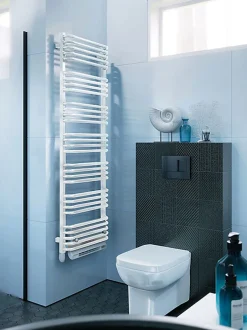 Matisere Sèche-serviette électrique blanc de 1580mm de haut et 500mm de large - 800 Watt - ALE1580/500E8BBLO