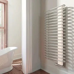 Matisere Sèche-serviette électrique blanc - (HxL) 1620x500 mm - 1000 (Watts) - 1000 Watt - MIC1620-500E8BB* Sèche-Serviettes Électrique