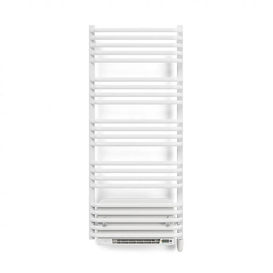 Matisere Sèche-serviette électrique blanc de 1140mm de haut et 500mm de large - 600 Watt - ALE1140/500E8BBLO