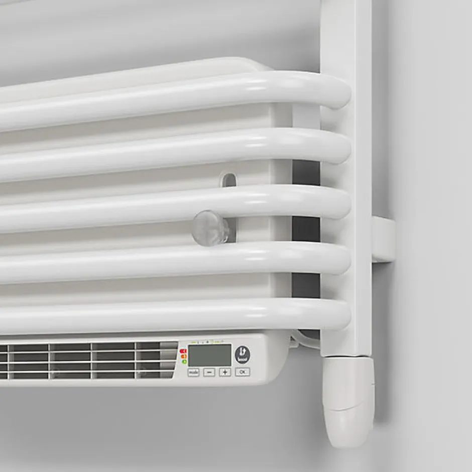Matisere Sèche-serviette électrique blanc de 1140mm de haut et 500mm de large - 600 Watt - ALE1140/500E8BBLO