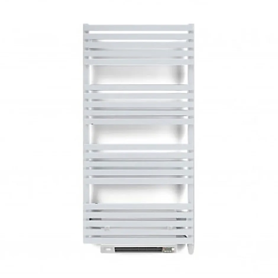Matisere Sèche-serviette électrique blanc de 1185mm de haut et 600mm de large - 1000 Watt - QUA1185/600SE8BBLO* Sèche-Serviettes Soufflant