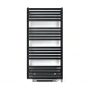 Matisere Sèche-serviette électrique noir de 1185mm de haut et 600mm de large - 1000 Watt - QUA1185/600SE8NBLO* Sèche-Serviettes Soufflant