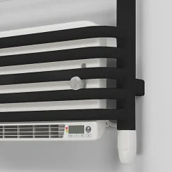 Matisere Sèche-serviette électrique noir de 1140mm de haut et 600mm de large - 800 Watt - ALE1140/600E8NBLO* Sèche-Serviettes Soufflant