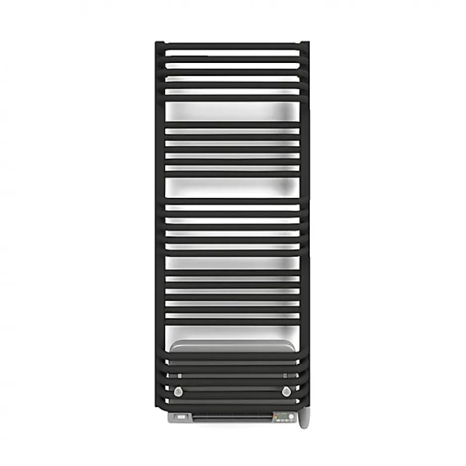 Matisere Sèche-serviette électrique noir de 1180mm de haut et 500mm de large - 600 Watt - POL1180/500E8NBLO