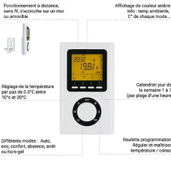 Matisere Sèche-serviette électrique programmable cuivré - HxL 1620x500 mm - 1000 Watt - MIC1620/500E8COPP* Sèche-Serviettes Électrique