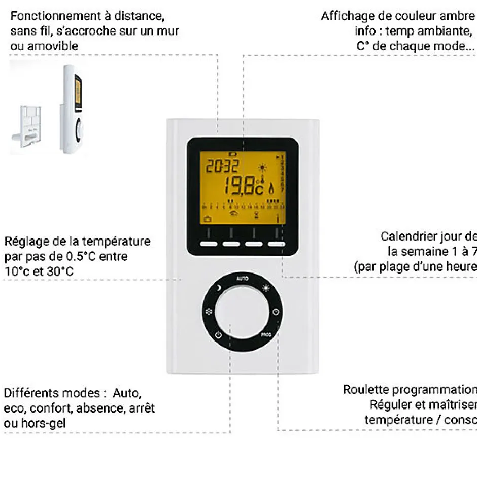 Matisere Sèche-serviette électrique programmable cuivré - HxL 670x500mm - 300 Watt - VIV670/500E1COPP* Sèche-Serviettes Électrique