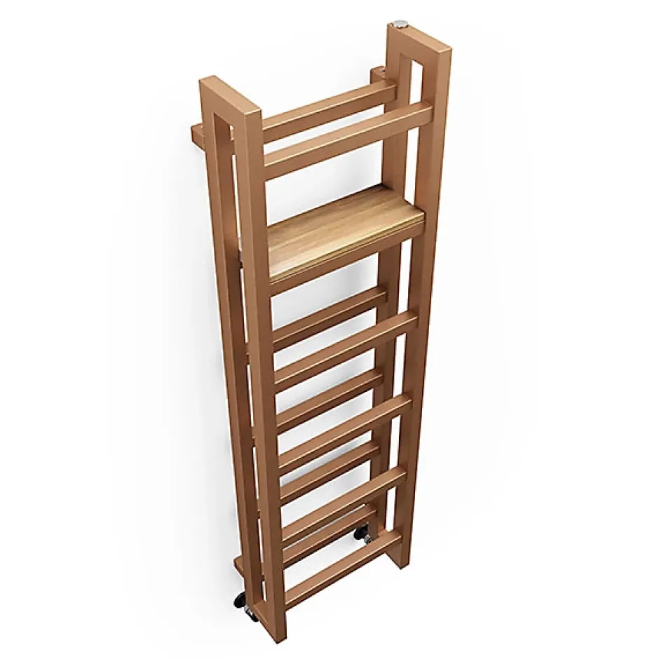 Matisere Sèche-serviette électrique programmable cuivré - HxL 1610x500mm - 800 Watt - STA1610/500E8BCOP* Sèche-Serviettes Électrique