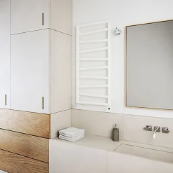 Matisere Sèche-serviette électrique programmable blanc - HxL : 1310x500 mm - 600 Watt - ZIG1310/500E8BP* Sèche-Serviettes Électrique
