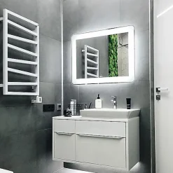 Matisere Sèche-serviette électrique programmable blanc - HxL : 1310x500 mm - 600 Watt - ZIG1310/500E8BP* Sèche-Serviettes Électrique