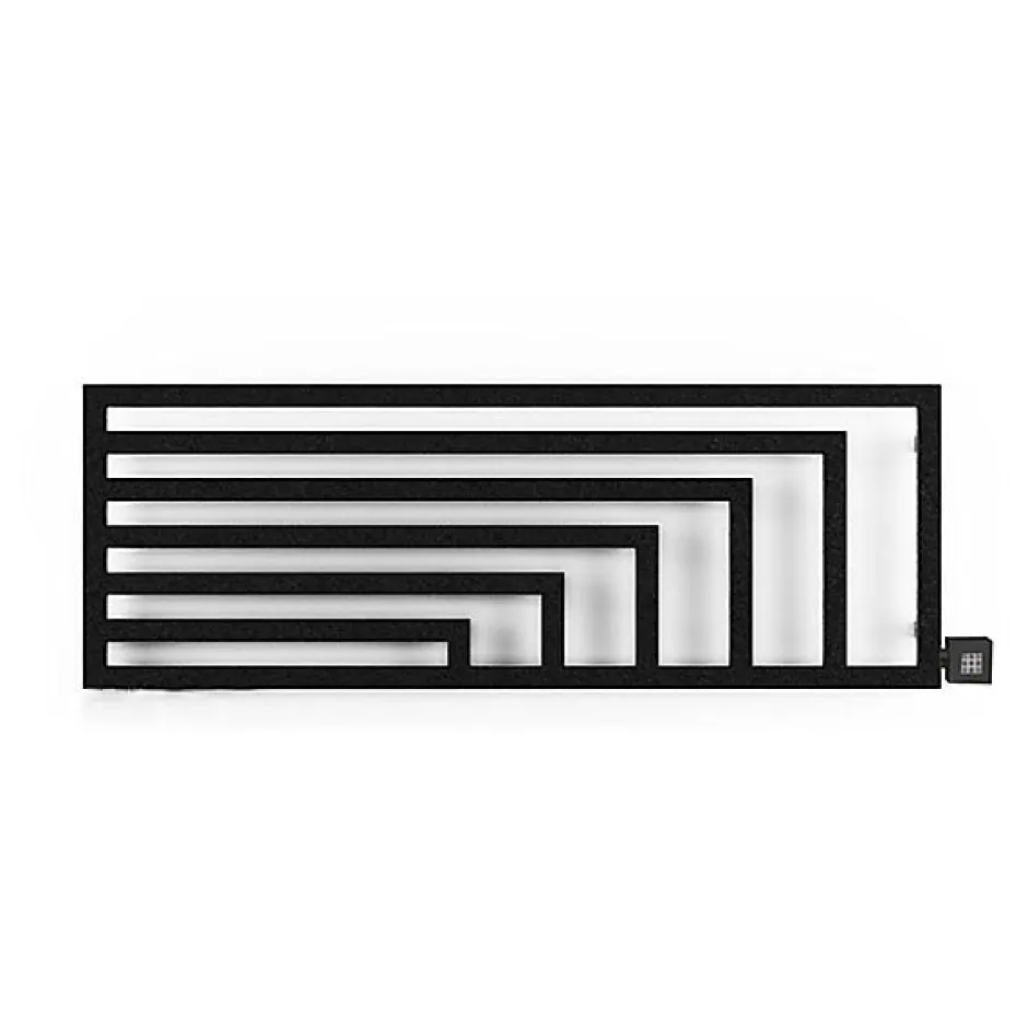 Matisere Sèche-serviette électrique programmable noir - HxL 680x1300 mm - 1000 Watt - ANG680/1780E7NP