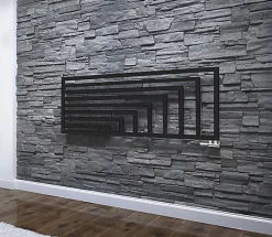 Matisere Sèche-serviette électrique programmable noir - HxL 680x1300 mm - 1000 Watt - ANG680/1780E7NP