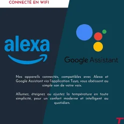 Thomson Sèche-serviette électrique sans fluide connecté WiFi 500W COSMO noir