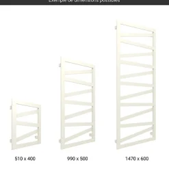 Matisere Sèche-serviette mixte blanc - (HxL) 1710x600mm - 800 Watt - 730 Watt - WIN1710-600Z1B* Sèche-Serviettes Mixte
