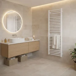 Matisere Sèche-serviette mixte blanc - (HxL) 1510x500mm - 600 Watt - 607 Watt - BON1510-500Z8B