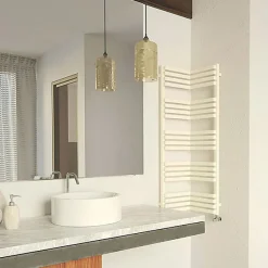 Matisere Sèche-serviette mixte blanc de 1005mm de haut et 350mm de large - 504 Watt - INC1005/350V2B