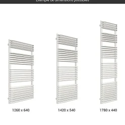 Matisere Sèche-serviette mixte blanc de 1420mm de haut et 440mm de large - 930 Watt - TYT1420/440SOAZ1B* Sèche-Serviettes Mixte