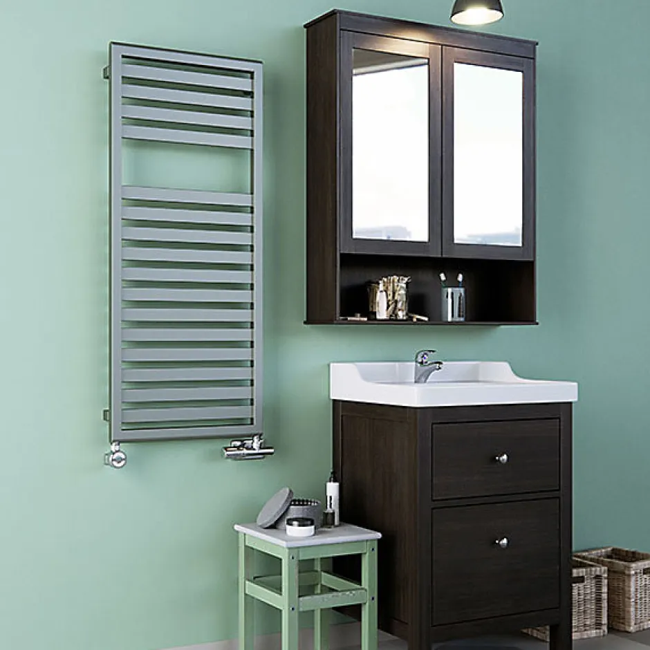Matisere Sèche-serviette mixte blanc - (HxL) 1660x400mm - 600 Watt - 617 Watt - LUK1660-400Z1B* Sèche-Serviettes Mixte