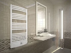 Matisere Sèche-serviette mixte blanc - (HxL) 1760x500mm - 800 Watt - 798 Watt - DEX1760-500PZ8B* Sèche-Serviettes Mixte