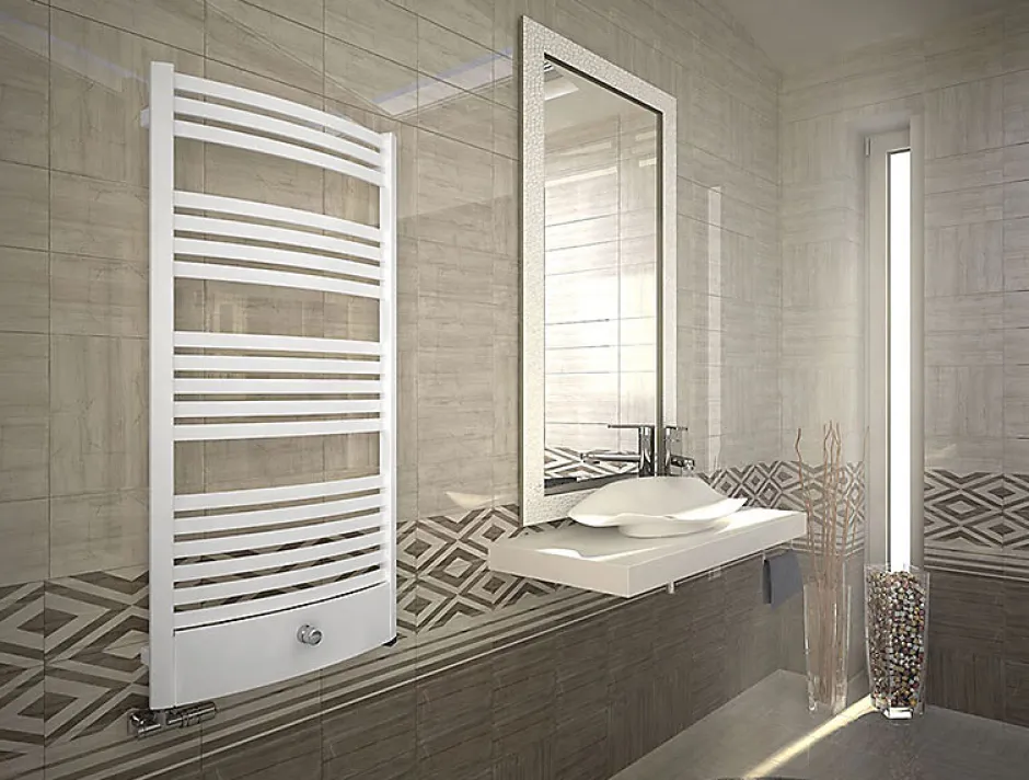 Matisere Sèche-serviette mixte blanc - (HxL) 1760x500mm - 800 Watt - 798 Watt - DEX1760-500PZ8B* Sèche-Serviettes Mixte