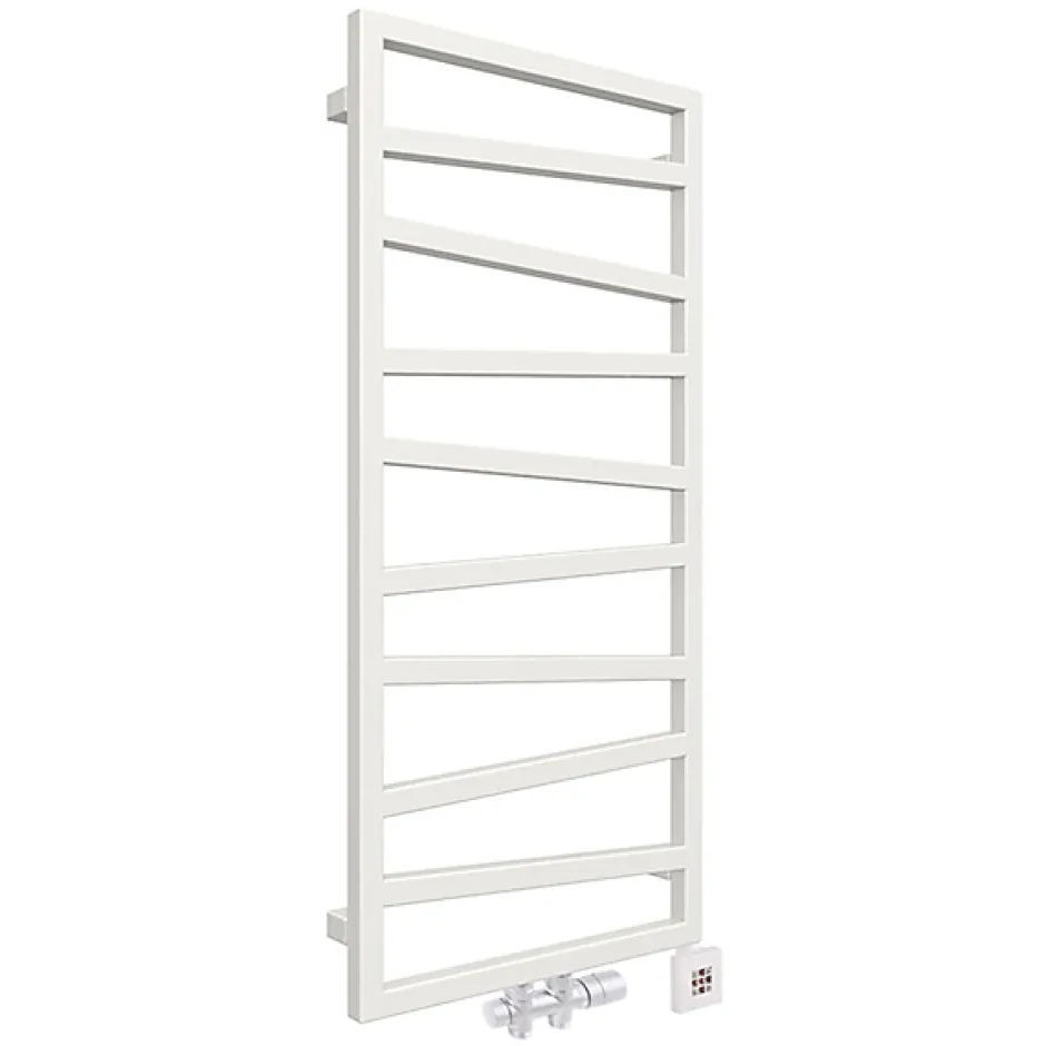 Matisere Sèche-serviette mixte blanc - (HxL) 1310x500mm - 600 Watt - 490 Watt - ZIG1310-500Z8B