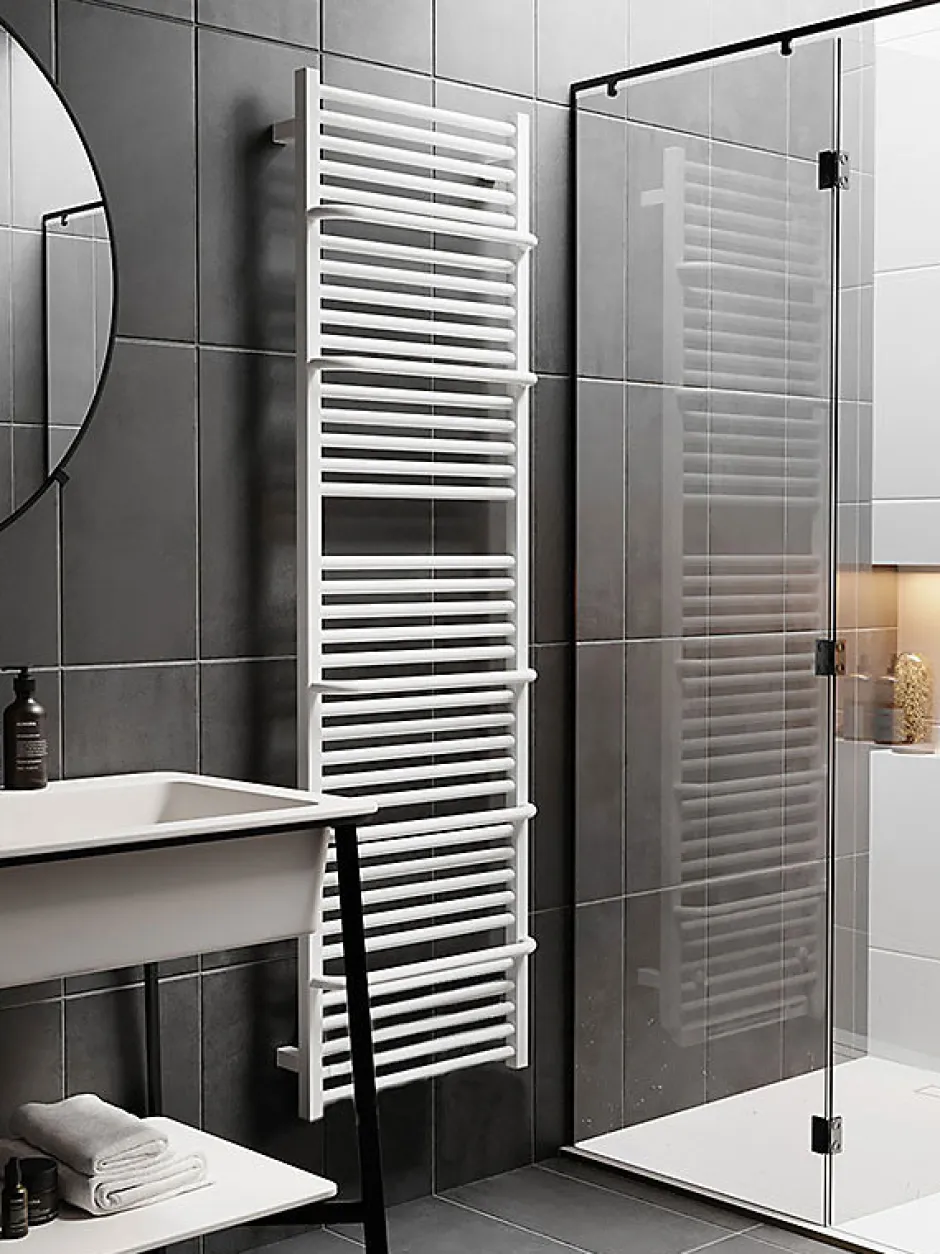 Matisere Sèche-serviette mixte blanc - (HxL) 1460x300mm - 500 Watt - 449 Watt - LIM1460-300Z8B* Sèche-Serviettes Mixte
