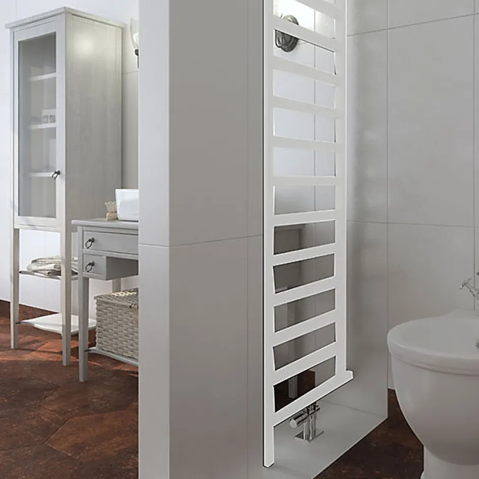 Matisere Sèche-serviette mixte blanc de 1755mm de haut et 500mm de large - 609 Watt - SIM1755/500DWZ1B* Sèche-Serviettes Mixte