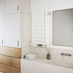 Matisere Sèche-serviette mixte blanc de 1070mm de haut et 500mm de large - 406 Watt - ZIG1070/500KDZ8B* Sèche-Serviettes Mixte