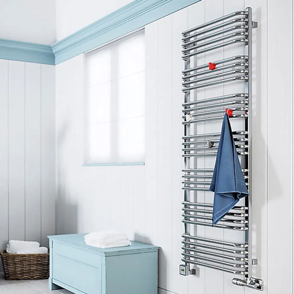 Matisere Sèche-serviette mixte chromé de 1580mm de haut / 700mm de large - 773 Watt - ALE1580/700Z1CRO* Sèche-Serviettes Mixte
