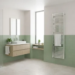 Matisere Sèche-serviette mixte chromé de 1220mm de haut / 600mm de large - 447 Watt - DEX1220/600Z8CRO