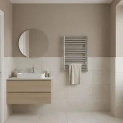 Matisere Sèche-serviette mixte chromé de 1680mm de haut / 630mm de large - 677 Watt - MAR1680/630V2CRO