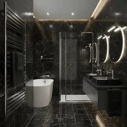 Matisere Sèche-serviette mixte chromé de 600mm de haut / 630mm de large - 228 Watt - MAR600/630V2CRO* Sèche-Serviettes Mixte