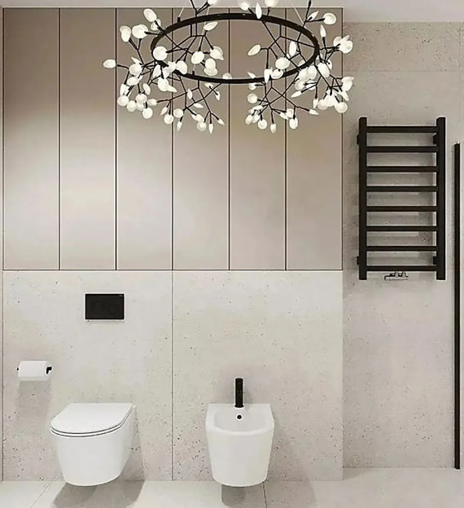 Matisere Sèche-serviette mixte noir - (HxL) 720x500 mm - 300 Watt - 262 Watt - SIM720-500Z8N* Sèche-Serviettes Mixte